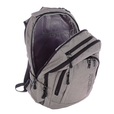 Рюкзак молодёжный с эргономичной спинкой Grizzly, 48 х 36 х 19, серый